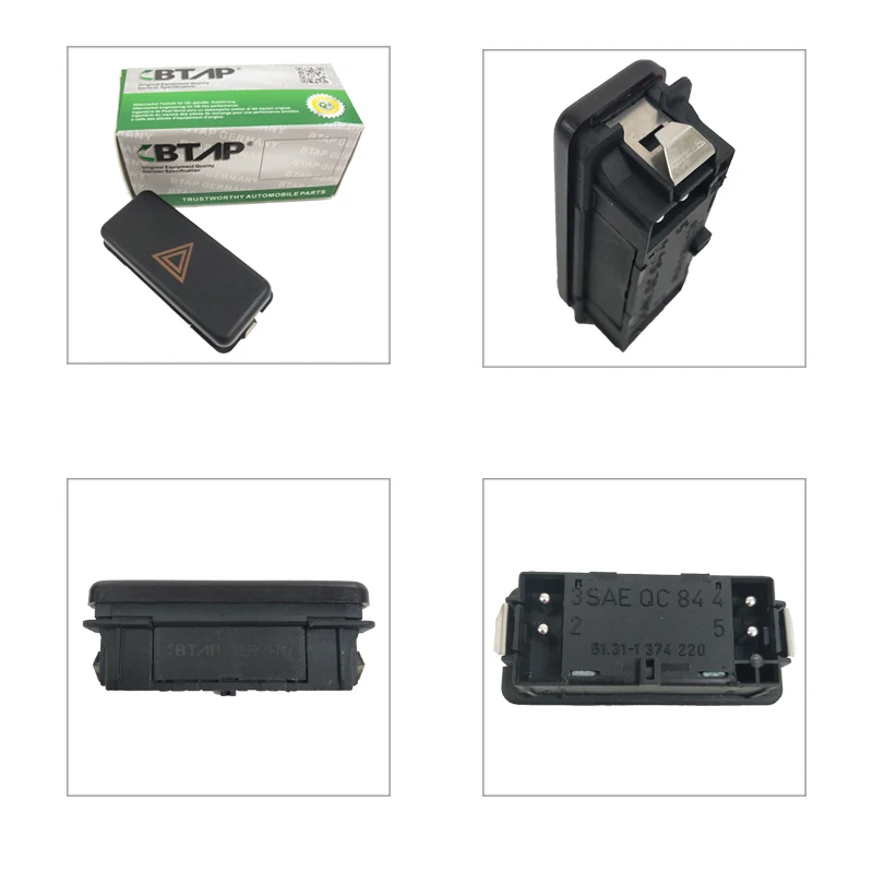 BTAP-nuevo interruptor de peligro para luz de emergencia para BMW Serie 3, 5, 7, 8, M3, M5, Z3, E36, E34, E31, 61311374220, 61311390722,