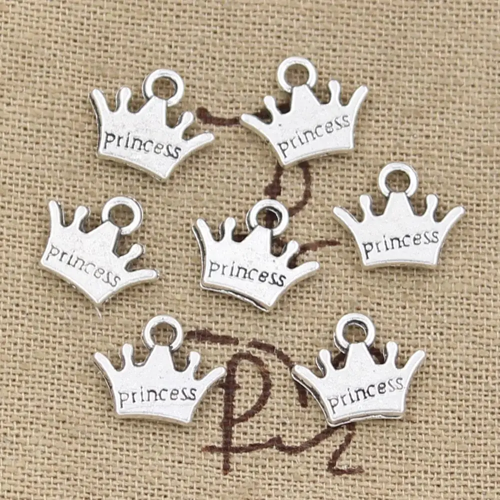 

30pcs Charms Crown Priness 13x11mm Antique Making Pendant fit,Vintage Tibetan Bronze Silver color,DIY Handmade Jewelry