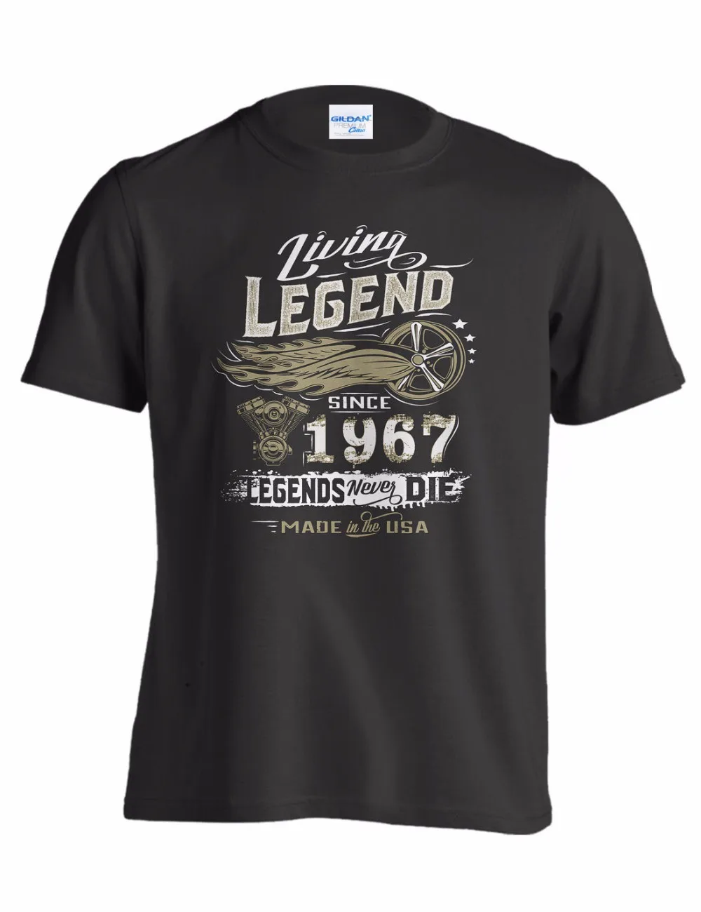 

2019 Newest Men's Funny Design T-Shirt Living Legend 50th Birthday Gift Shirt for those Born in 1967 Design T Shirt