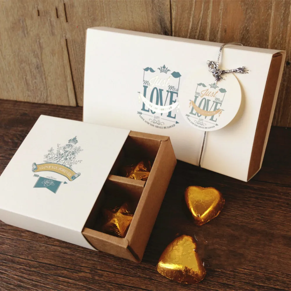 White Paper Box Chocolate Boxes Macarons Packaging Boxes Wedding Gift Box Baking Packaging 100pcs/lot Free shipping