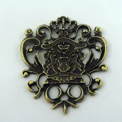 European Style 4PCS Antique Bronze Tone Zinc Alloy Made Unique Designed Badge Charms Necklace Jewelry Making Pendant Finding