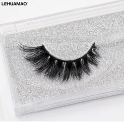 LEHUAMAO 3D Mink Lashes Makeup Eyelashes Fluffy Natural long fake lashes Full stripe reusable False Eyelash Extension 1 Pair