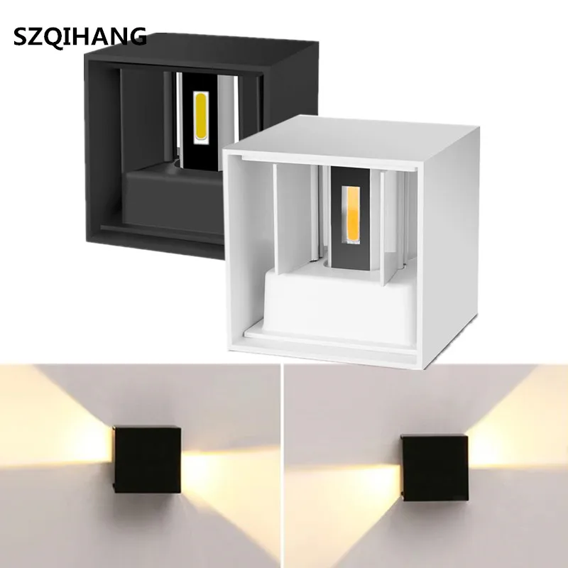 

1PCS 12W Modern Brief Cube Adjustable Surface Mounted Outdoor LED Wall Light Waterproof Wall Sconce Lamp For Corridor Porch