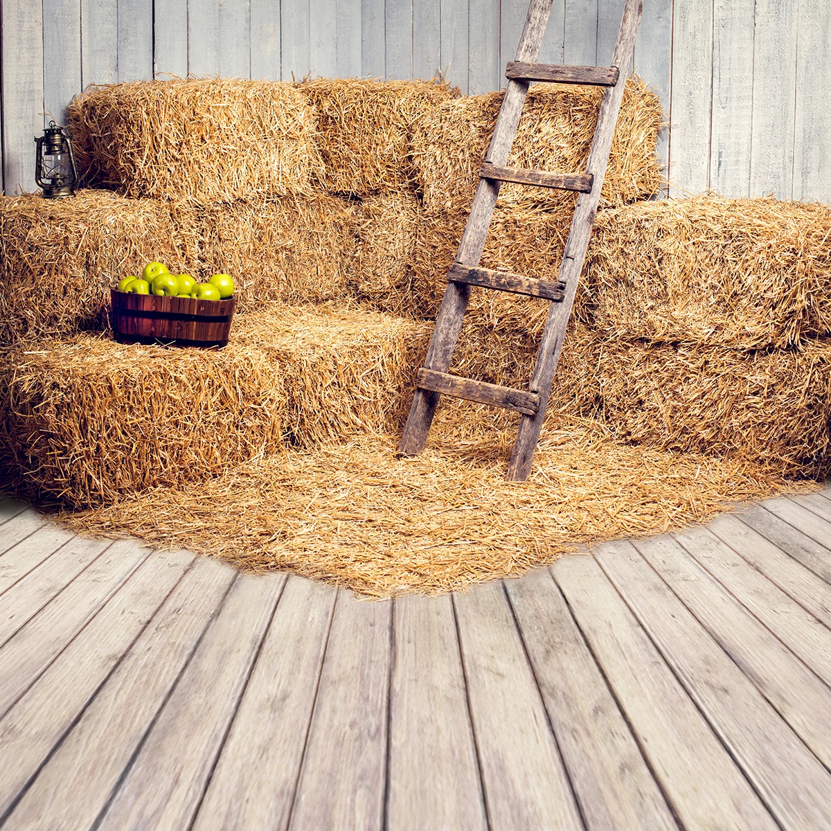 Allenjoy fall photography Background Barn straw wood farm autumn countryside ladder kids fantasy backdrop photophone photoshoot