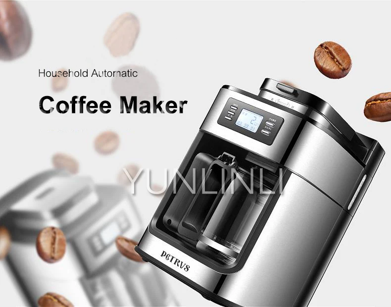 Espresso Machine Full-automatic Coffee Maker Grinding and Brewing All in One Coffee Maker  1.2L Amerciao Machine Cafetera PE3200