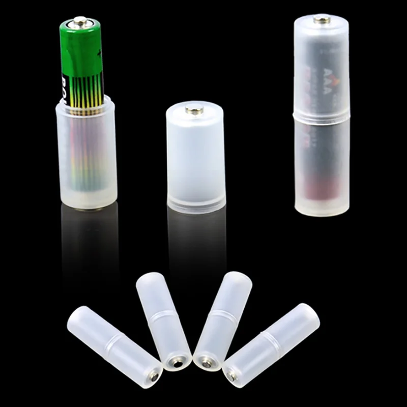 Aaa para aa tamanho celular conversor de bateria adaptador caso plástico switcher r03 para aa lr6 bateria caixa titular atacado