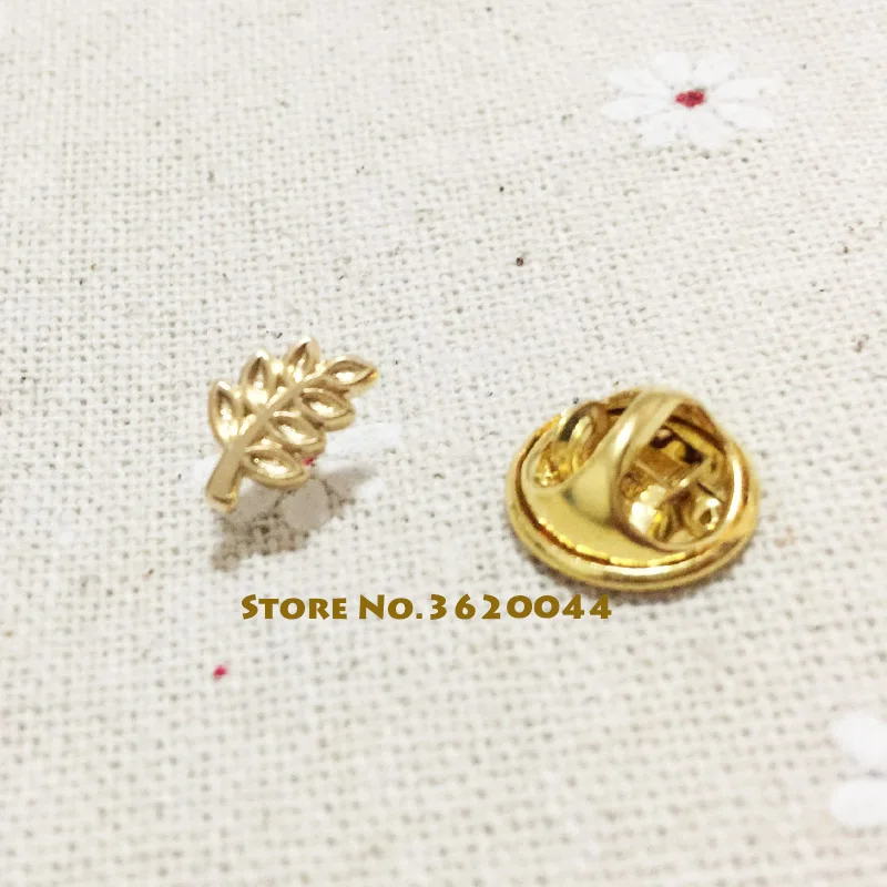 20pcs Small Mini Cute Customized Badge Acacia Sprig Masonic Akasha Leaf Brooches and Pins Freemason Lapel Pin Masons for Fellow