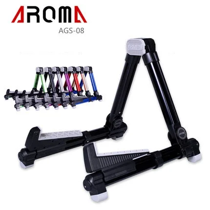 AROMA AGS-08 Universal Foldable A-Frame Instrument Stand Guitar Stand for Acoustic Guitar, Classical, Electric, Violin, Ukulele