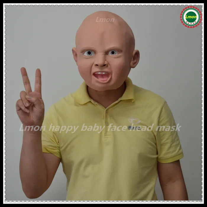 Party Cosplay Crying weeping old baby full face mask halloween party mask Creeping Scary Terror cry face masks for women men