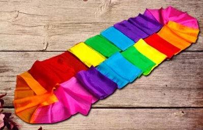 Rainbow Silk Streamer Multicolor(1000cm*18cm) Magic Tricks Scarve Appearing Magia Magician Stage Accessories Gimmick Props