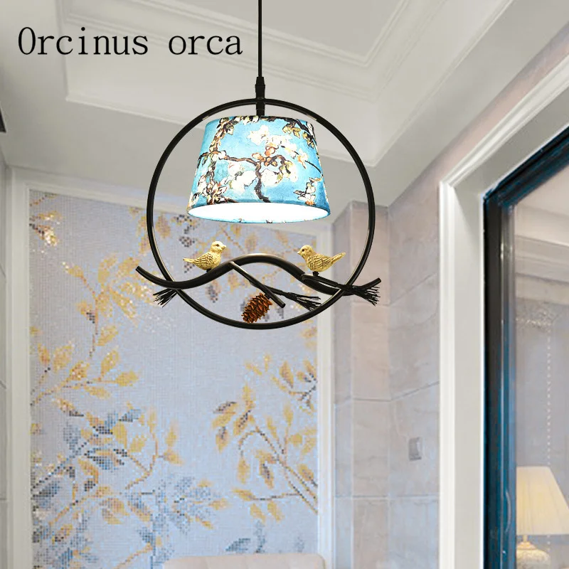 Nordic modern minimalist bird chandelier aisle restaurant study room cloakroom Mediterranean single head bird Chandelier