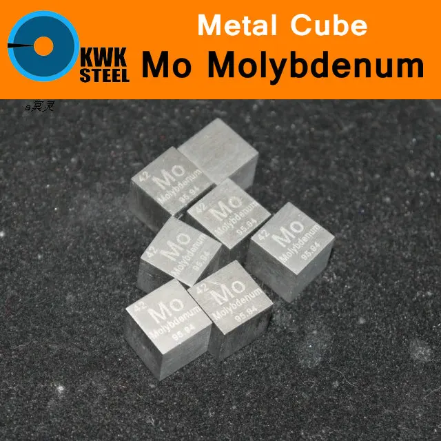 Mo Molybdenum Cube Block Plate Sheet High Pure 99.95% Square Cut Metal Elements for Research Study University