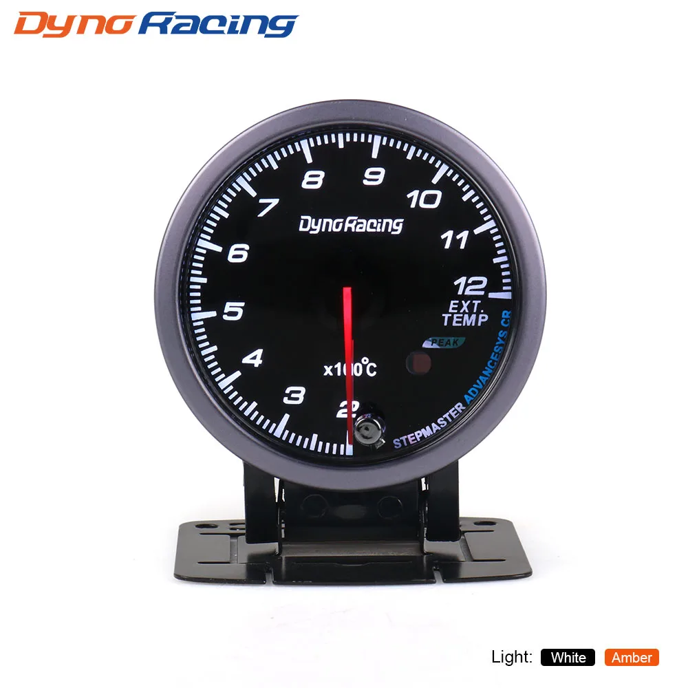 

Измеритель температуры выхлопных газов Dynoracing, 60 мм, Белый/янтарный светильник с функцией пиковой нагрузки, измеритель температуры отработанных газов 200-1200C, автомобильный измеритель BX101485