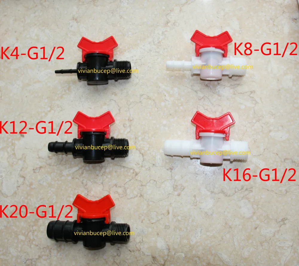 

K16-G1/2" пластиковый клапанный переключатель для труб ПВХ PEX, колючая резьба 16 мм-1/2 дюйма с наружной резьбой BSPP (DVR16) водопроводные краны для переключателя шланга БЕСПЛАТНАЯ ДОСТАВКА