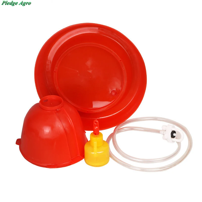 1Set Plasson Bell Drinker Automatic Chicken broiler Drinkers Plastic Waterer Water Pipe Plastic Deep Litter On Ground System