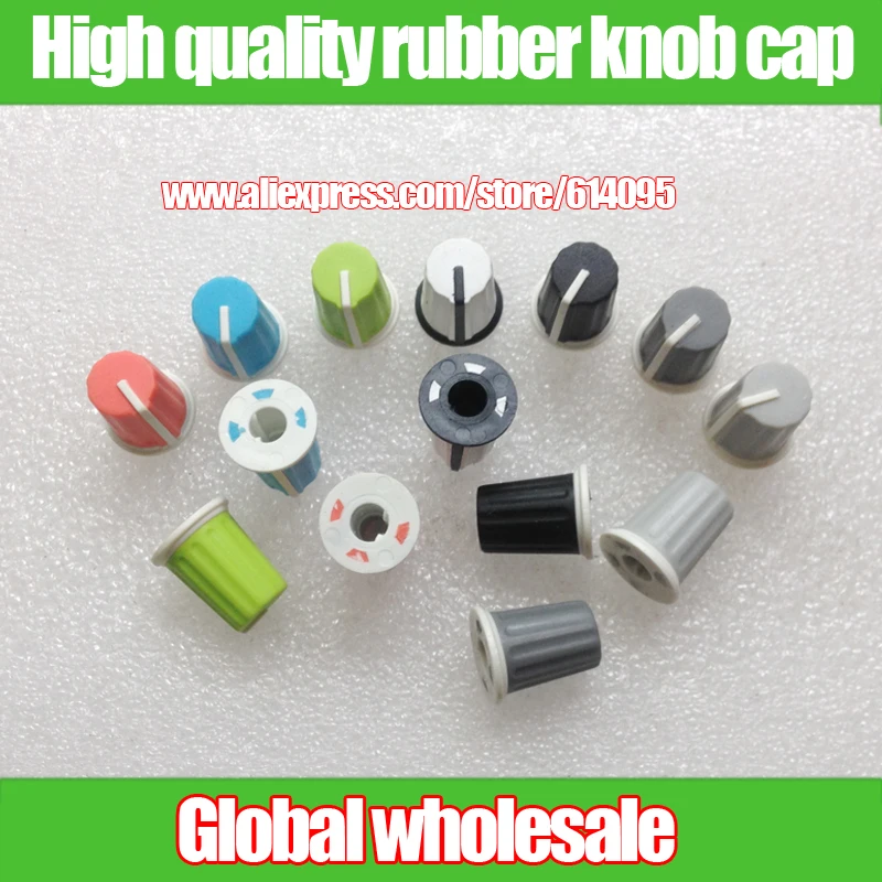 14pcs for Pioneer 800 color rubber knob diameter 16MM high 19MM / Axle half Potentiometer with 90 degrees