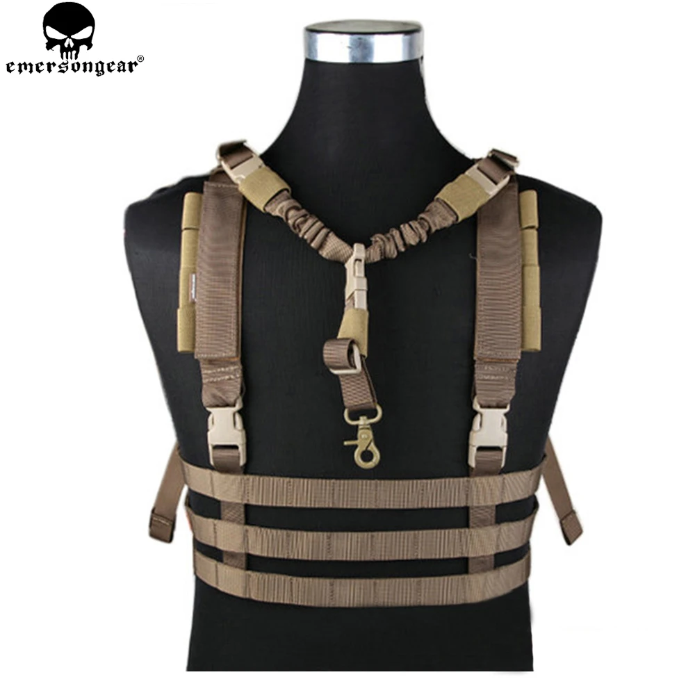 EMERSONGEAR MOLLE System Low Profile Chest Rig Vest Hunting Airsoft Vest Profile Chest Rig Tactical Vest EM7452