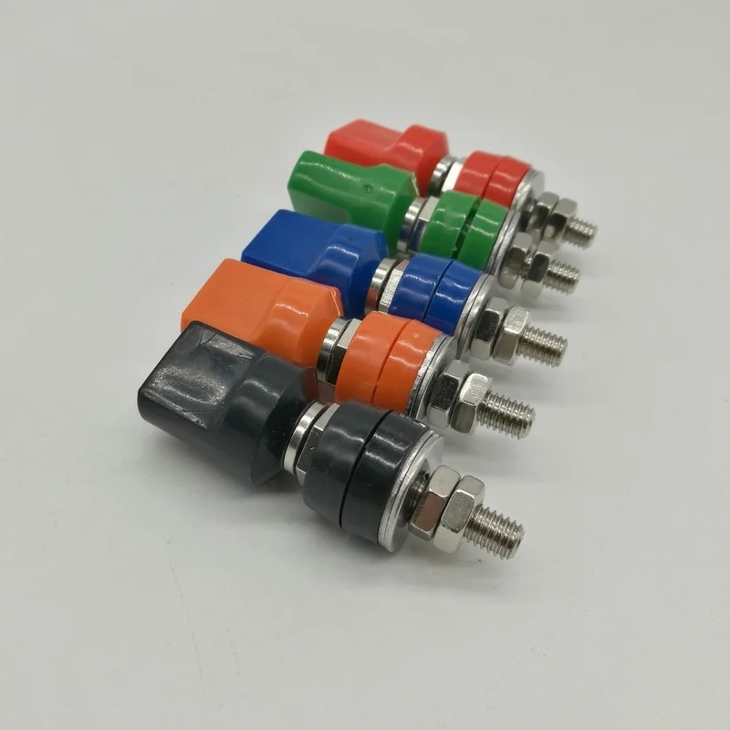 Flat Head Binding Post Jack For Speaker   Banana Plug Test Probe Connector 6mm