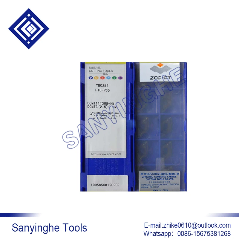 

Бесплатная доставка, высокое качество sanyinghe 10 шт./лот YBC152 DCMT11T308-HF cnc карбидные Токарные вставки
