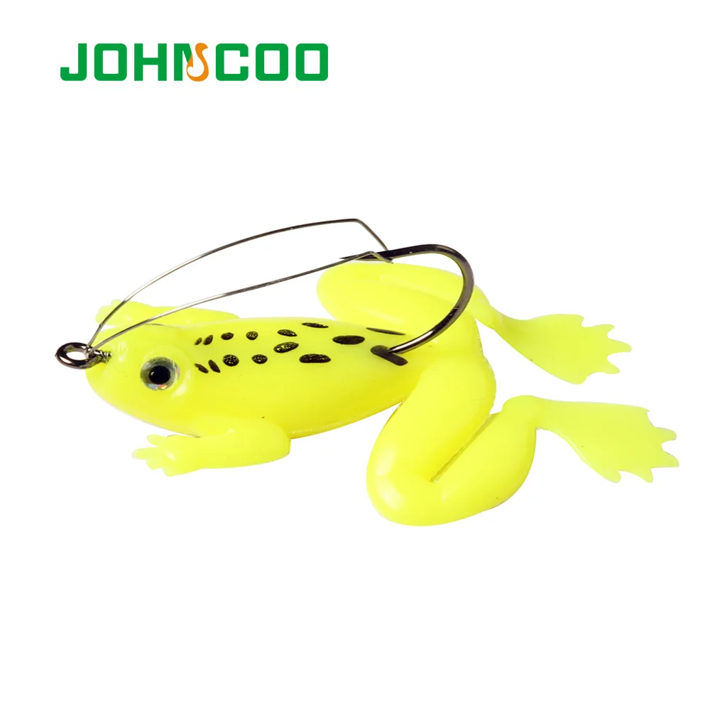 Johncoo 4Pcs Kikker Lokken Vissen Lokt 6Cm 5G Kunstmatige Visaas Topwater Wobbler Aas Voor Pike Snakehead zacht Aas