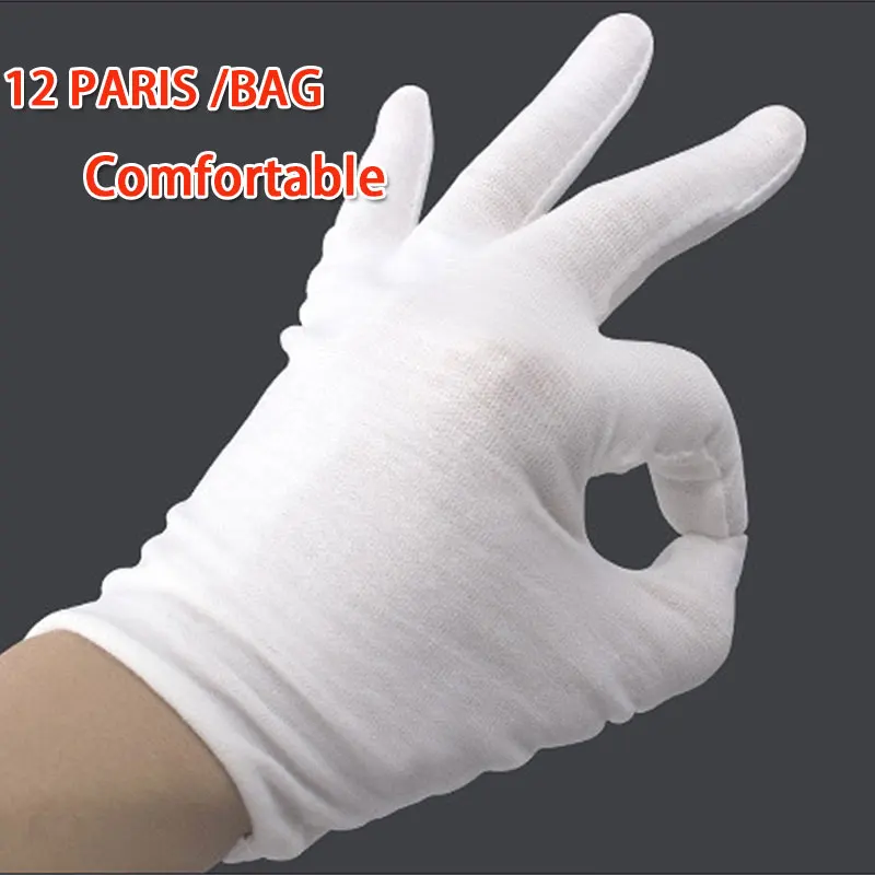 

NMSafety White Labor Insurance Thick Cotton Work Cotton Cloth Thin Serving / Waiters/drivers/Jewelry Gloves