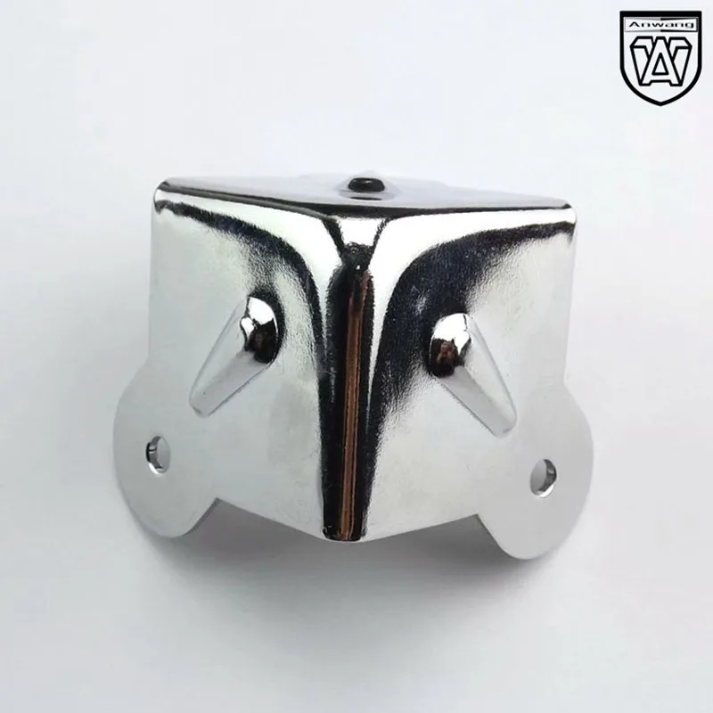 4Pcs Speaker Wooden Box Air Box Audio Hardware Woodworking Three Bread Corner Angle Corner Iron Fixed Hardware Accessories