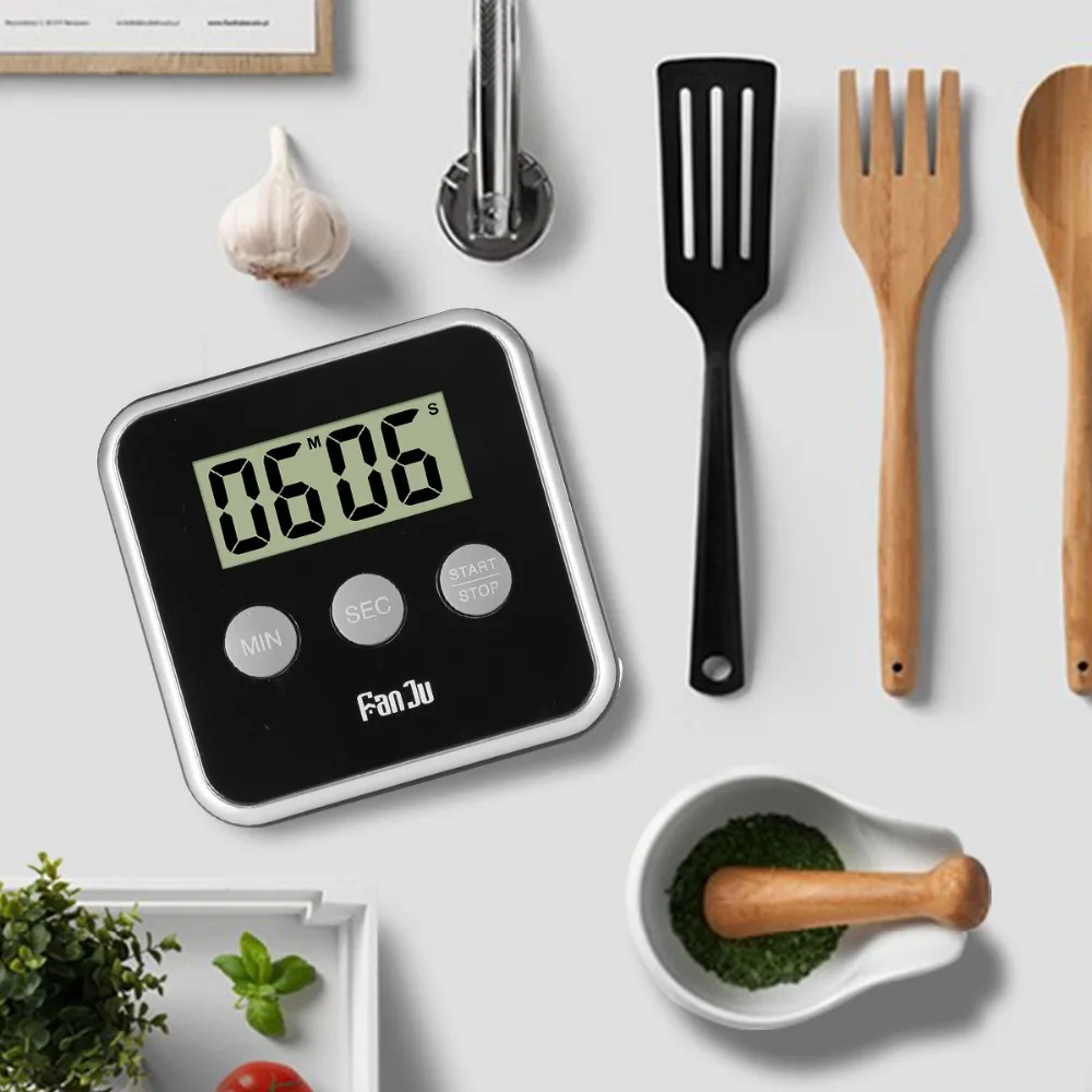 FanJu FJ231 Digital Timer Kitchen Countdown Magnetic Large Display Loud Alarm Easy to Use Mini Back Stand Cooking Timer