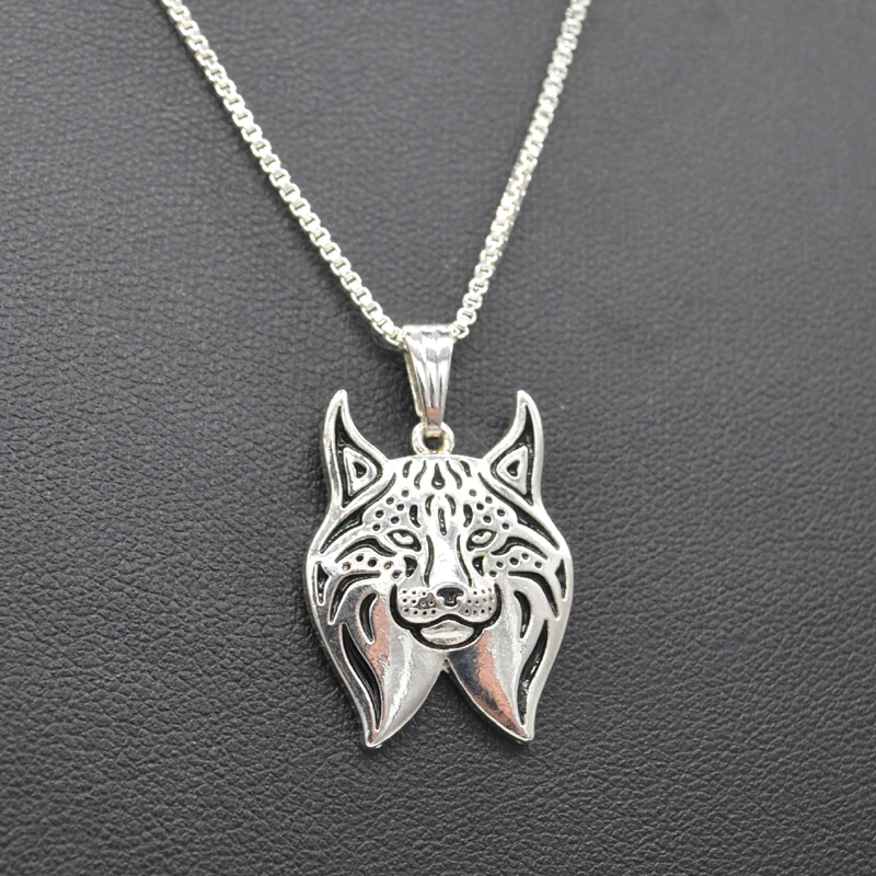 Fashion Women Alloy Cat Necklaces Vintage Metal Lynx Pendant Necklaces For Lovers Drop Shipping