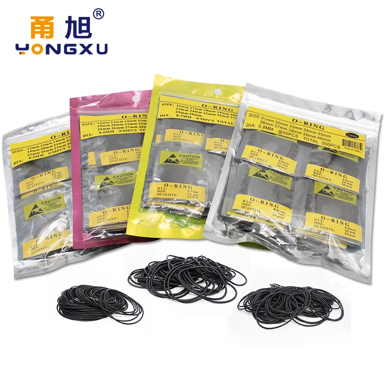 500pcs/750pcs/950pcs 0.5mm/0.6mm/0.7m/0.8mm 12-30mm/16-30mm/31mm-40mm O Ring Rubber Seal Washer Waterproof Round Watch Gasket-.-