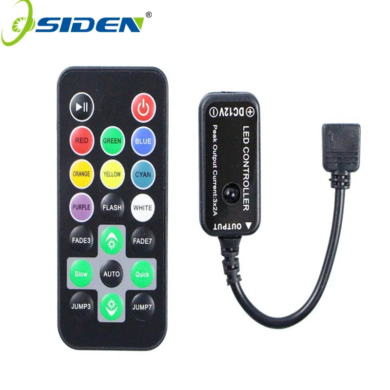 

OSIDEN DC12-24V RGB Led IR Controller Dimmer 20Key Remote Controllers For 5050 3528 3014 RGB Led Strip Tape 50Pcs By DHL