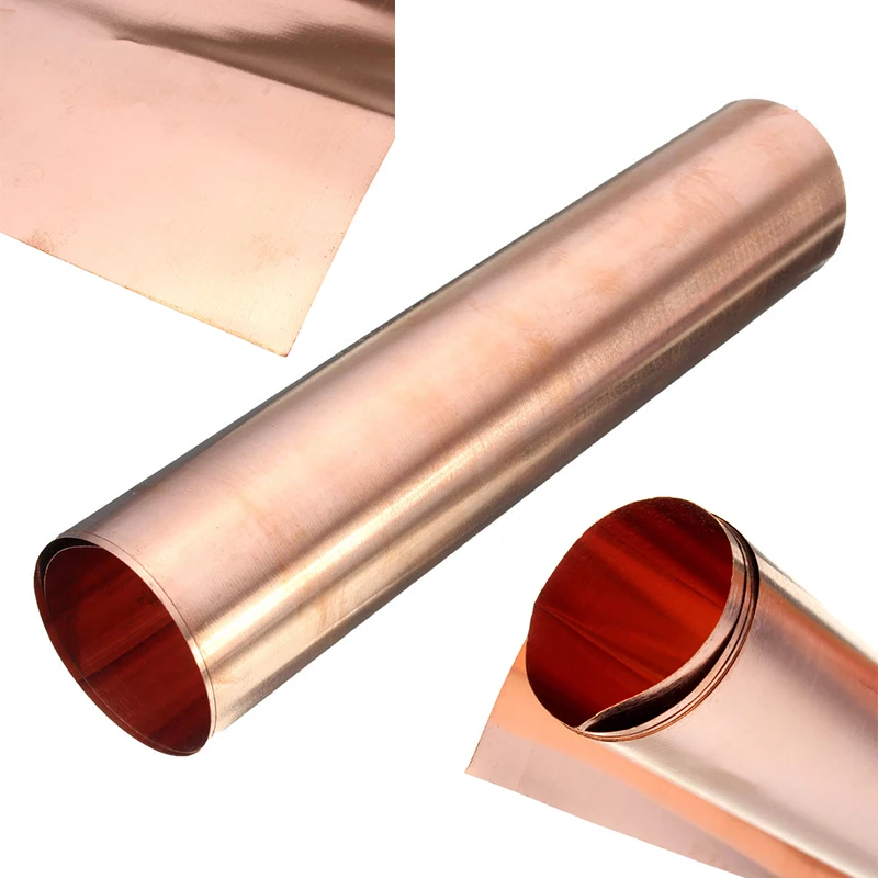 1pcs 99.9% Pure Copper Cu Sheet Thin Metal Foil Roll 0.1mm*100mm*100mm