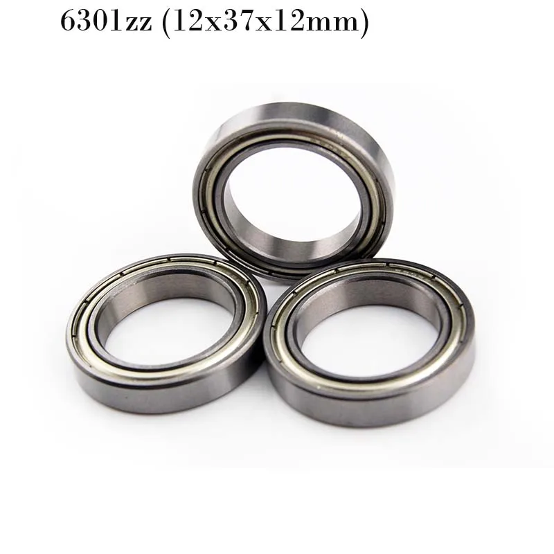 

(10 PCS) 6301zz (12x37x12mm) Metal Shielded Ball Bearing Bearings 6301z 12*37*12