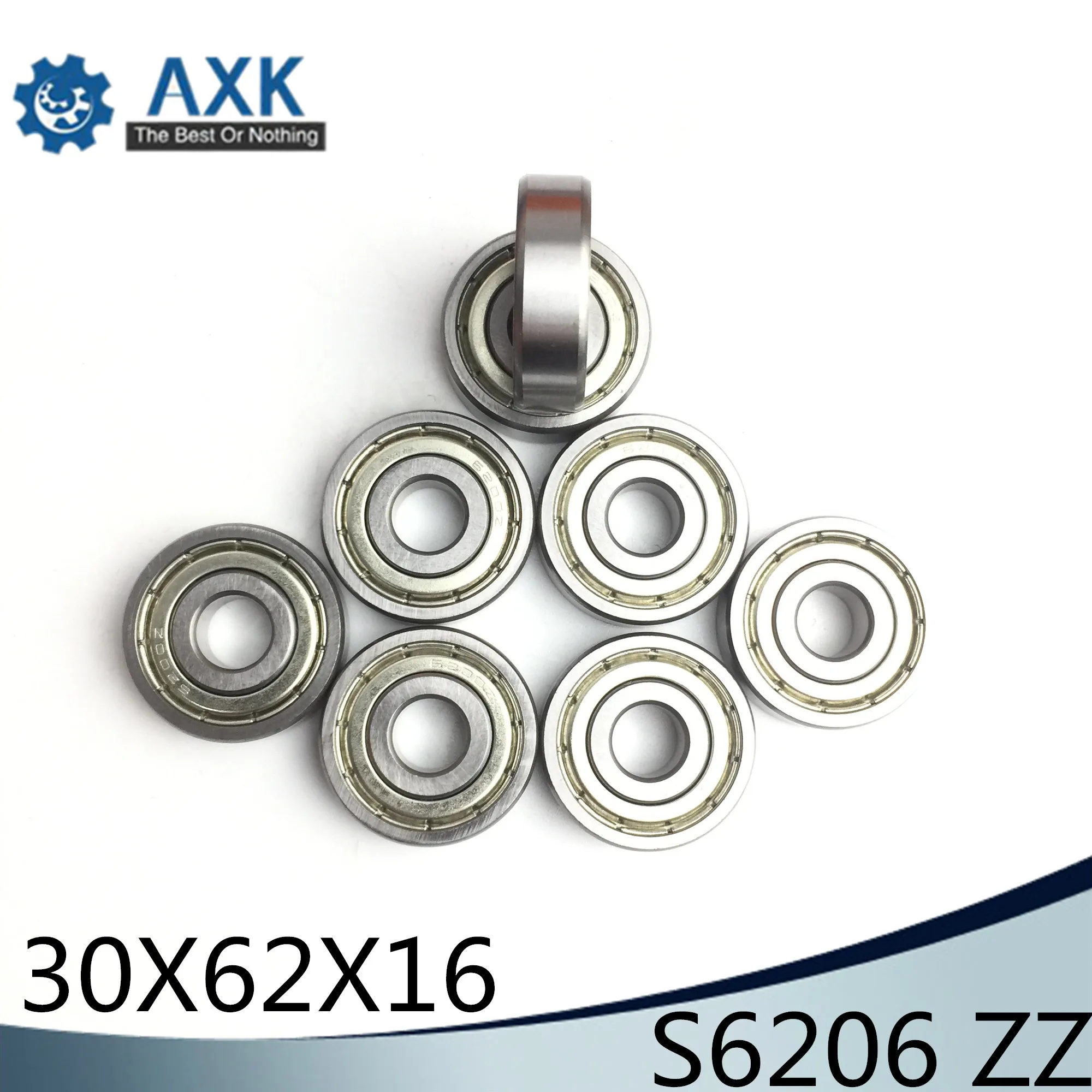 

S6206ZZ Bearing 30*62*16 mm ( 2PCS ) ABEC-1 S6206 Z ZZ S 6206 440C Stainless Steel S6206Z Ball Bearings