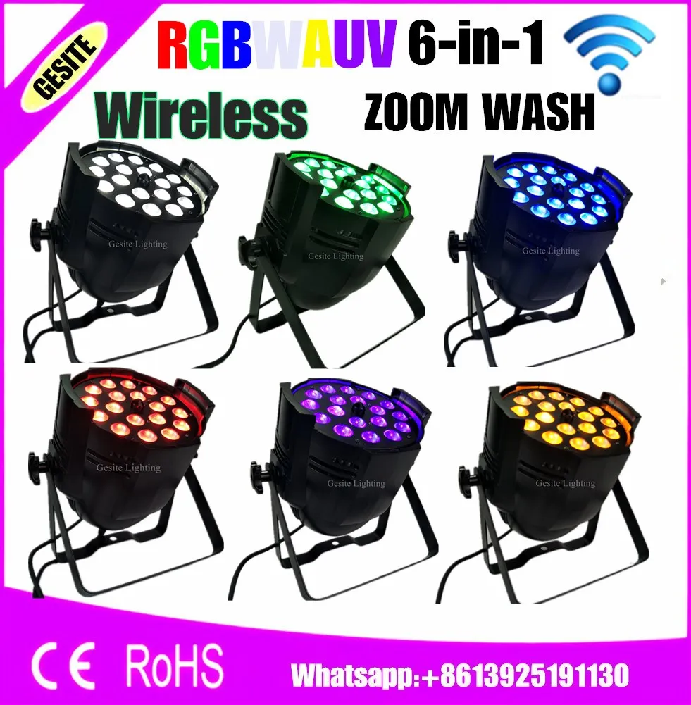 

6pcs/lot wireless control China Stage Light Manufacturer 18x18W Led Par Light 2.4G Wireless