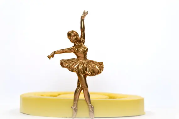 

PRZY Silica Gel Mold Silicone Fondant Molds Ballerina In Motion Silicone Rubber Flexible Food Safe Mold For Cake Decorations 001