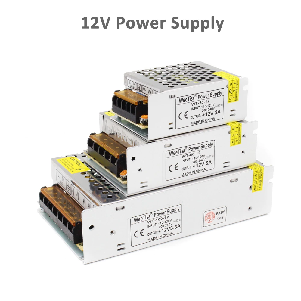 LED Power Supply 12V AC 110V 220V to DC 5V 12V 24V 36V 48V LED Strip Light 12 Volt Switch Adapter Driver Electronic Transformer