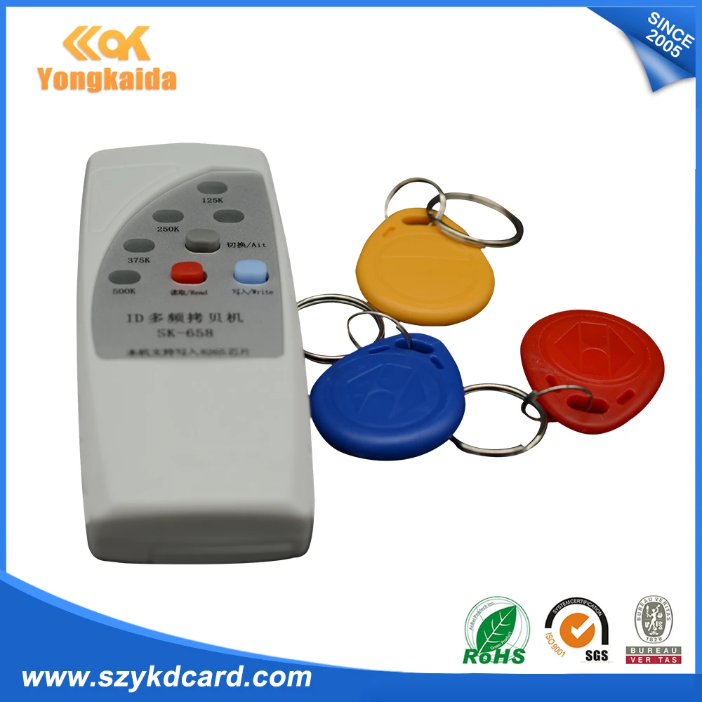 

Yongkaida EM4305 writable keyfob +125khz RFID Reader Copier Duplicator Cloner EM reader writer