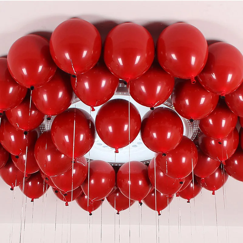 18inch Metallic Red Heart Ruby Agate Red Balloons Wedding Background Room Decoration Love Letter Balloon Valentines Decor