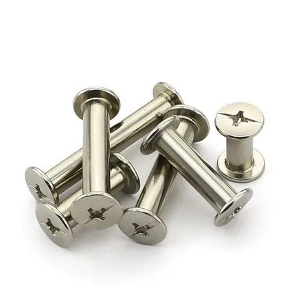 20 pcs M5 * 4/5/6/8/10/12/15/20 มม. ชิคาโกสกรู Snap Rivet หนังสือก้นสกรู Photo อัลบั้ม binding โพสต์สกรู M4 ด้ายภายใน OD5mm