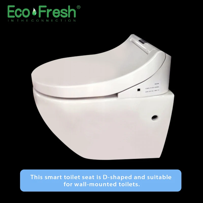 Imagem -06 - Ecofresh-assento Inteligente para Vaso Sanitário Elétrico em Forma de d Cobertura de Bidê Serve para Massagem Seca Acoplada na Parede