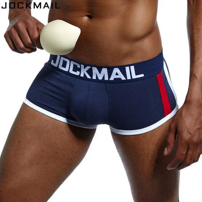 JOCKMAIL Padded mens underwear boxers bulge enhancing push up cup underwear men shorts trunk Enlarge Mens panties underpants