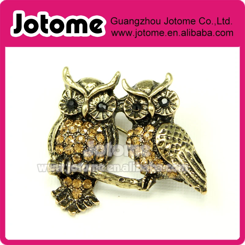 

Owls Brooch, Crystal Brown Owls Broach Jewelry ,Owl Brooches