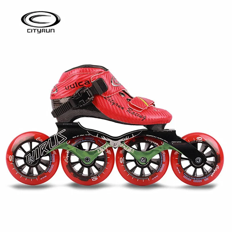 CTS CITYRUN Professional Speed Skating Shoes 7000 Alloy CNC Powerslide 4X110mm 110mm 100mm 90mm 85A Roller Skating Base Wheel CT