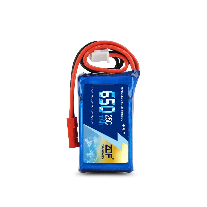 ZDF 1S 2S 3S 3.7v 7.4v 11.1v 650mah 25C lipo battery For Mini Airsoft Gun Nine Eagle 250 mini fixed-wing RC Helicopter Car Boat