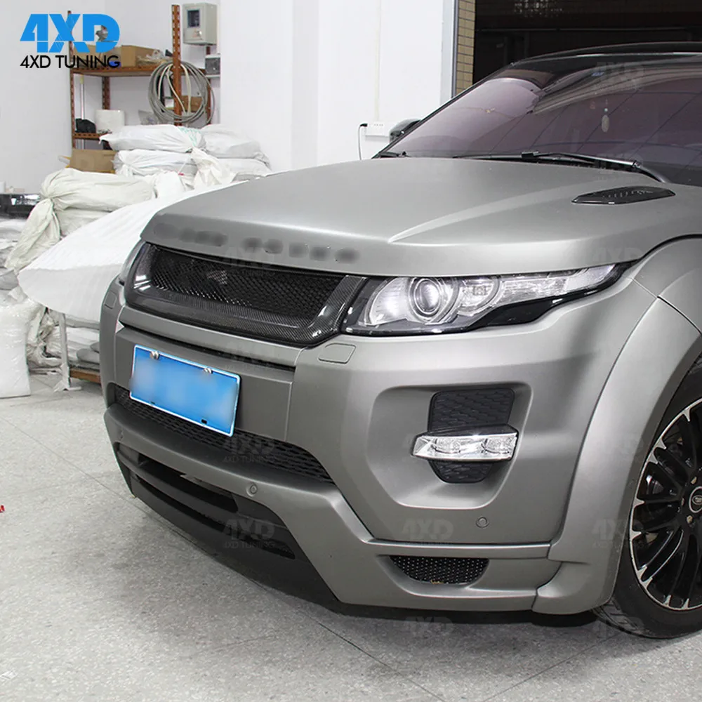 Grille Trim Cover For Land Rover Range Rover Evoque Carbon Bumper Grille Trim Front Medium frame 2012 2013 2014 2015