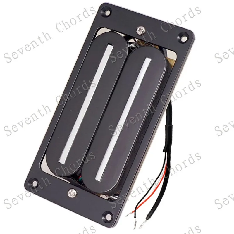 Ein Set mit 2 Stück Hot Rail Dual-Blade-Elektro-Gitarren-Humbucker-Tonabnehmern für Hals und Steg, 4-Draht-Tonabnehmer, Weiß oder Schwarz wählbar – Detail 6