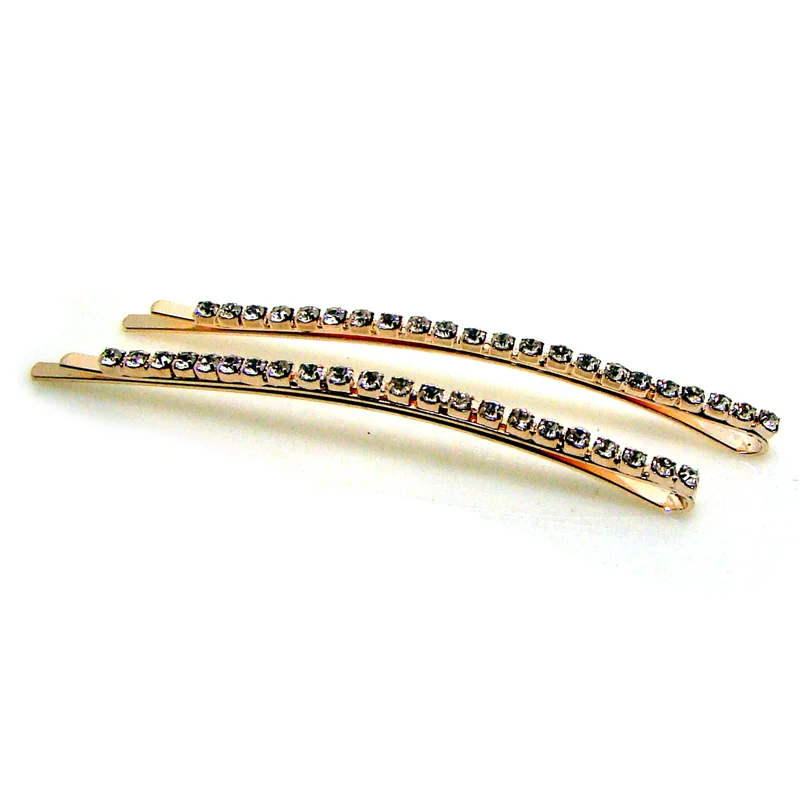 Long Rhinestone Hair Bobby Pin Clip Fashion Headwear Barrette Ornament Summer jewelry accessories Unique design 85mm Long