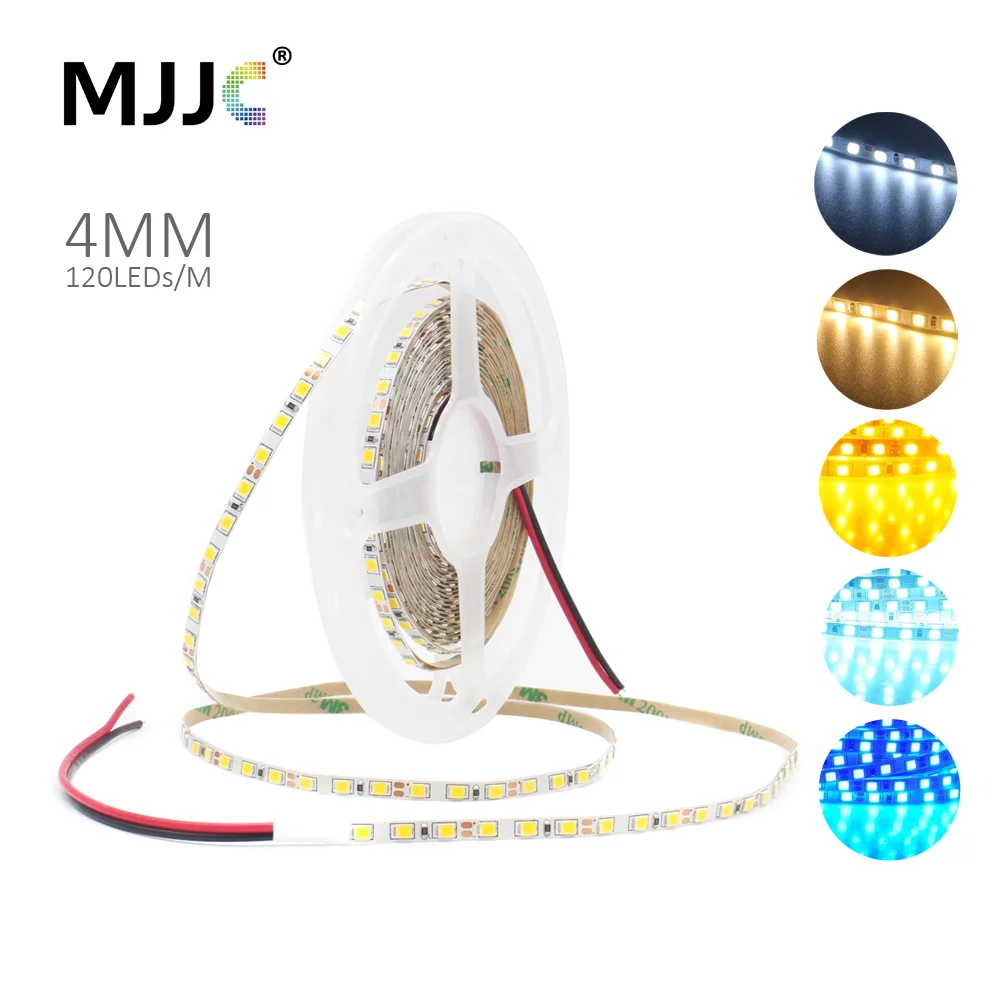 

4mm LED Strip 12V SMD 2835 5M 600 Diode Flexible Tape Stripe Light Ice Blue Warm White LEDstrip DC12V Line Home Decoration Lamp