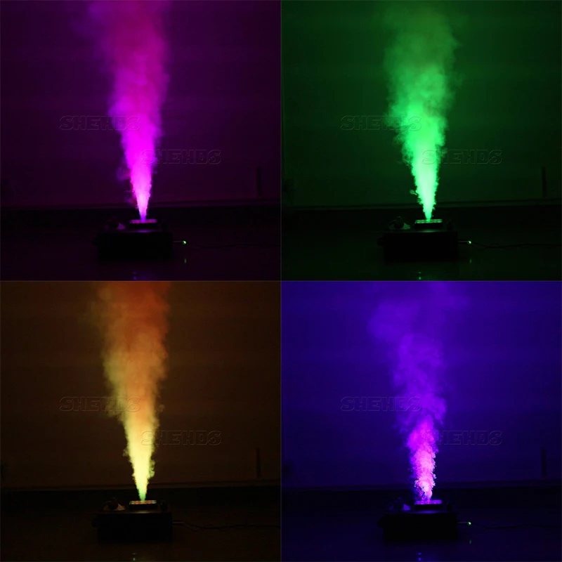 Imagem -06 - Shehds-led Color Smoke Fog Machine Fogger Equipamento Hazer dj Ktv Iluminação Palco Rgb 900w 1500w 3000w 24x9w