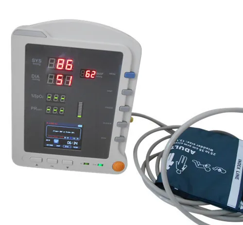 2018 New Portable Patient Monitor w NIBP SPO2 Blood Oxygen Pulse Rate Home Use Vital Signs Patient Monitor